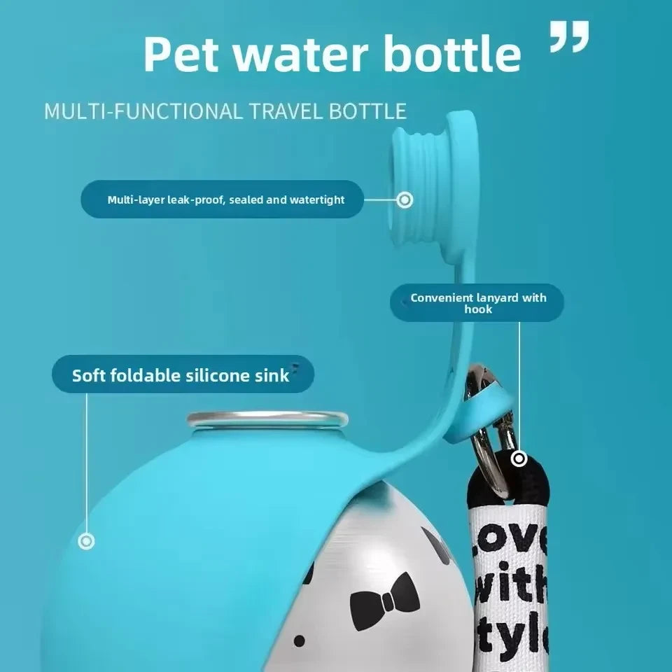 Portable Stainless Steel Dog Water Bottle